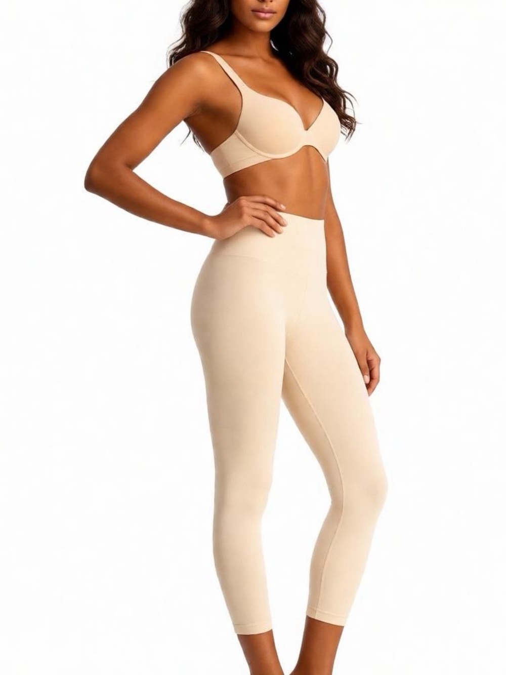 MeMoi SlimMe Shapewear Leggings Nude High Waist | M/2